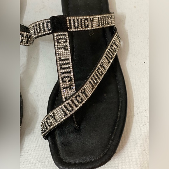 Juicy Couture Women’s Sparkly Rhinestone Logo Zayda Sandals, Size 8M NEW - Picture 3 of 5